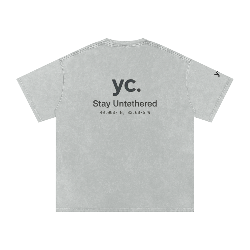 Snow Washed Oversized Cotton T-Shirt