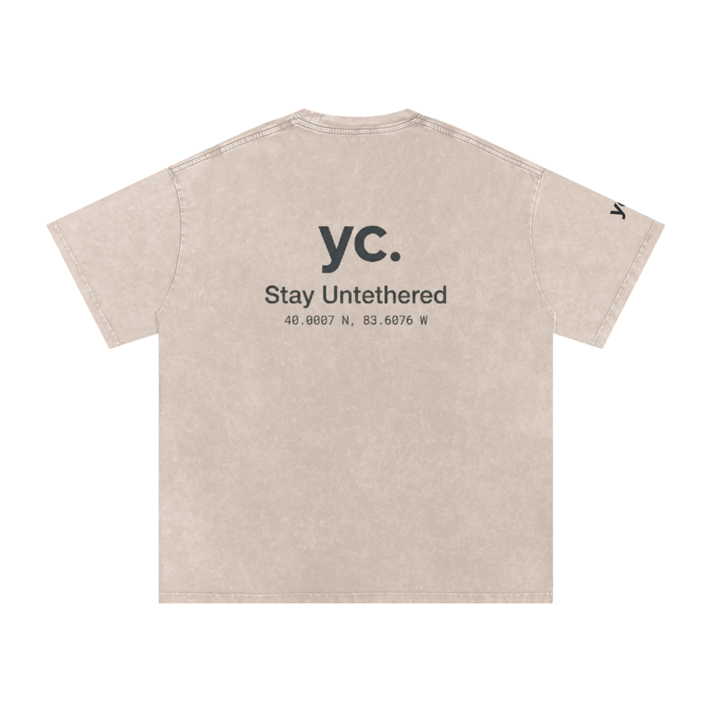 Snow Washed Oversized Cotton T-Shirt